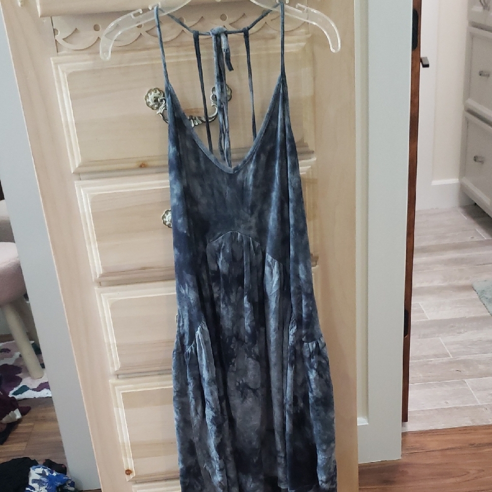 Mittoshop Charcoal Tie-Dye Dress